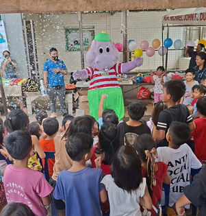 Happy Children with Chummy Chum around