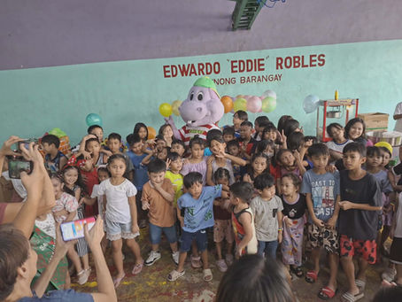 Happy Children with Chummy Chum around