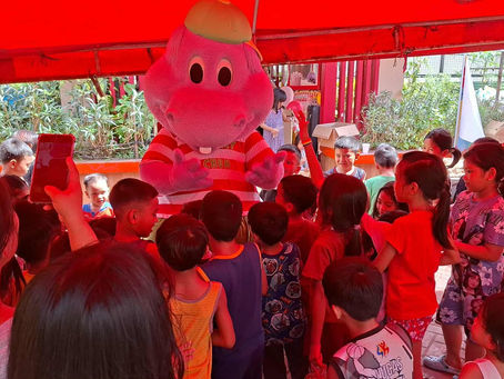 Happy Children with Chummy Chum around