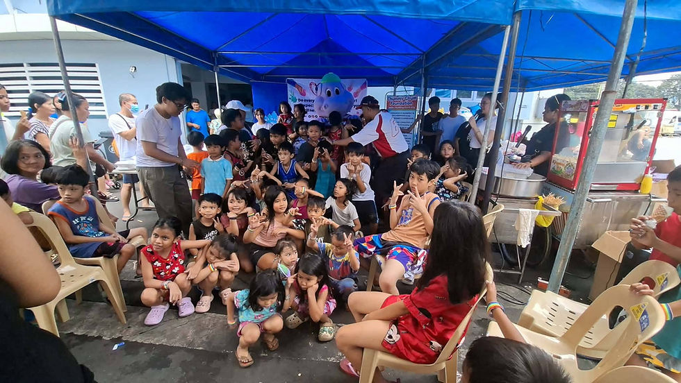 Happy Children with Chummy Chum around