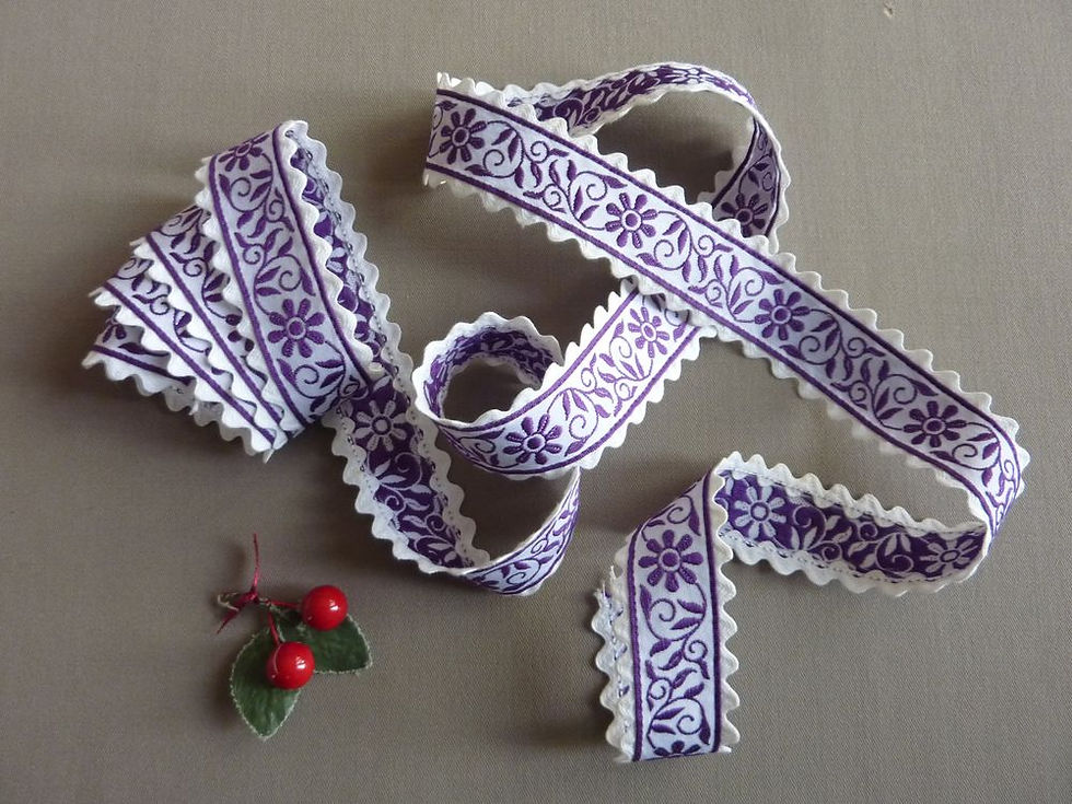 Miniature : Ruban Violet et Blanc