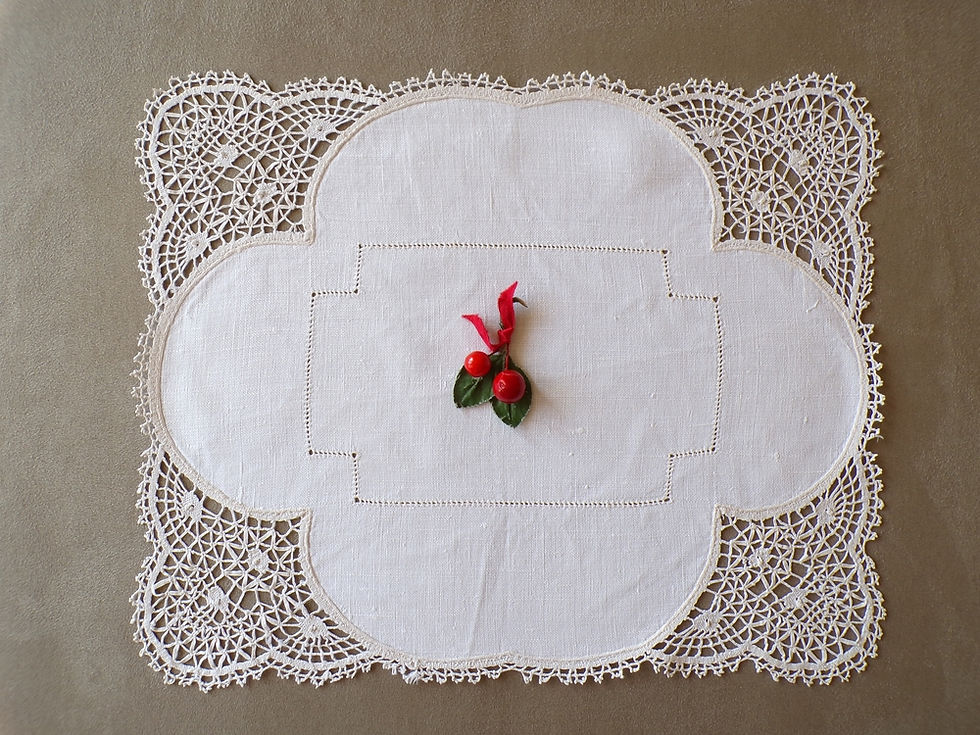Miniature : Petites Serviettes Lin et Dentelles