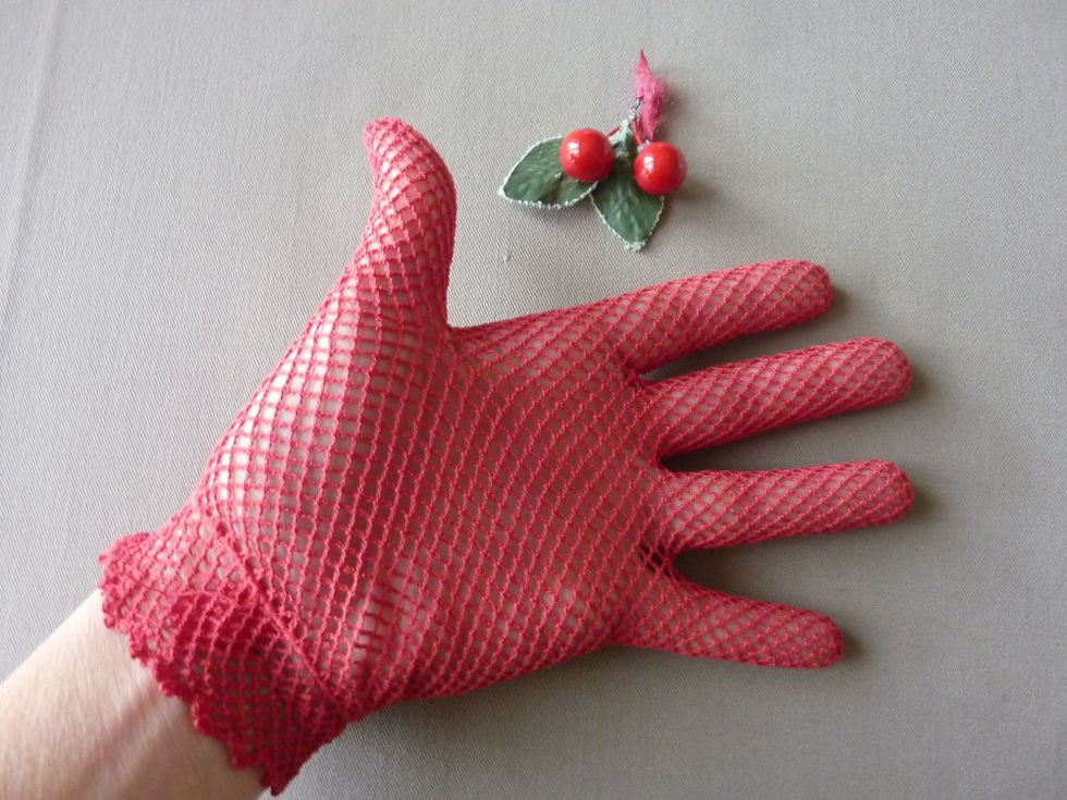 Miniature : Gants en Crochet Rouges