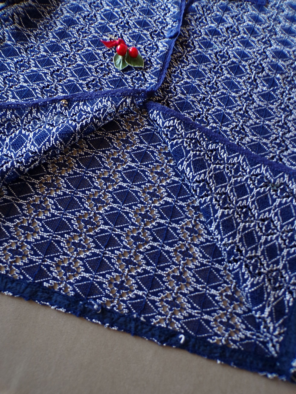 Miniature : Corsage en Dentelle Bleu et Blanc