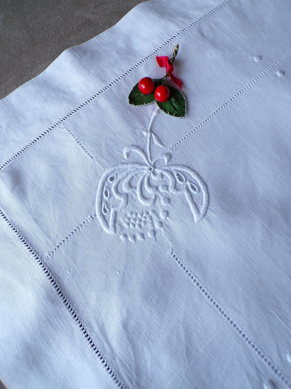 Miniature : Parure Drap et Taies Brodés Grand Lit
