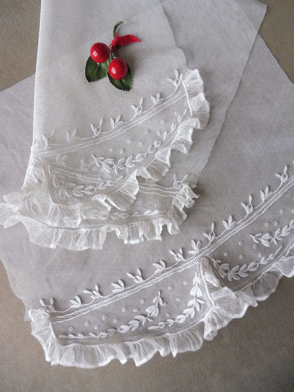 Miniature : Lot de 2 Pièces en Tulle Rebrodé