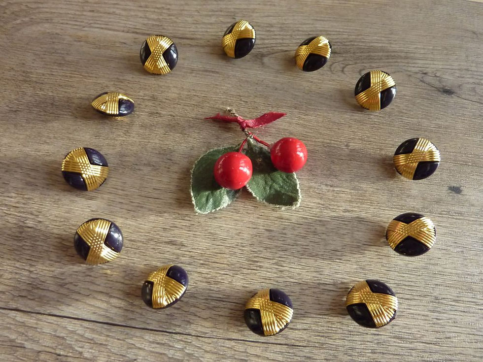 Miniature : Boutons "Noir et Or"