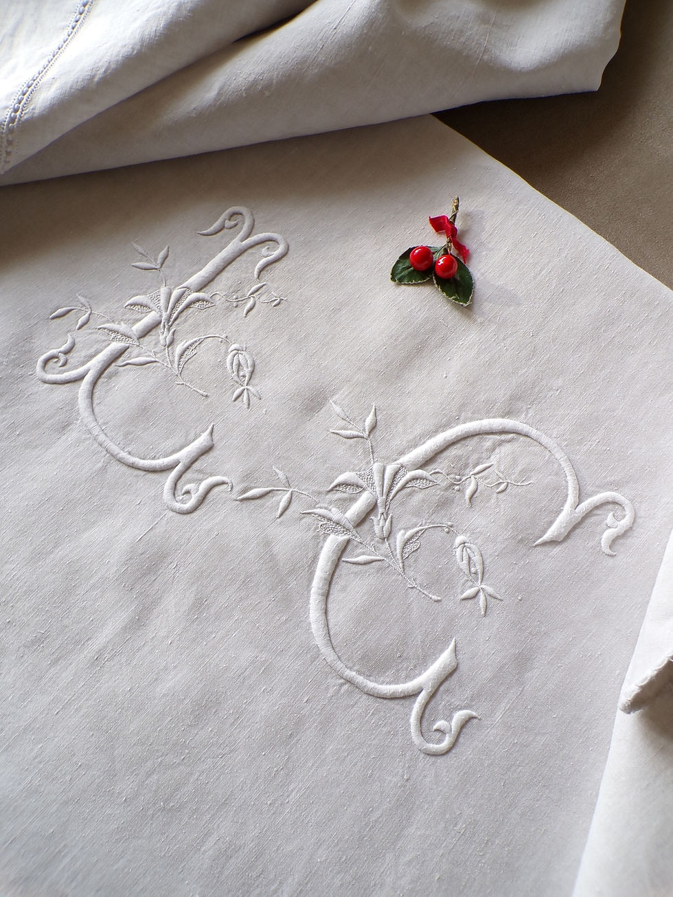 Miniature : Draps en Lin Festonnés LC