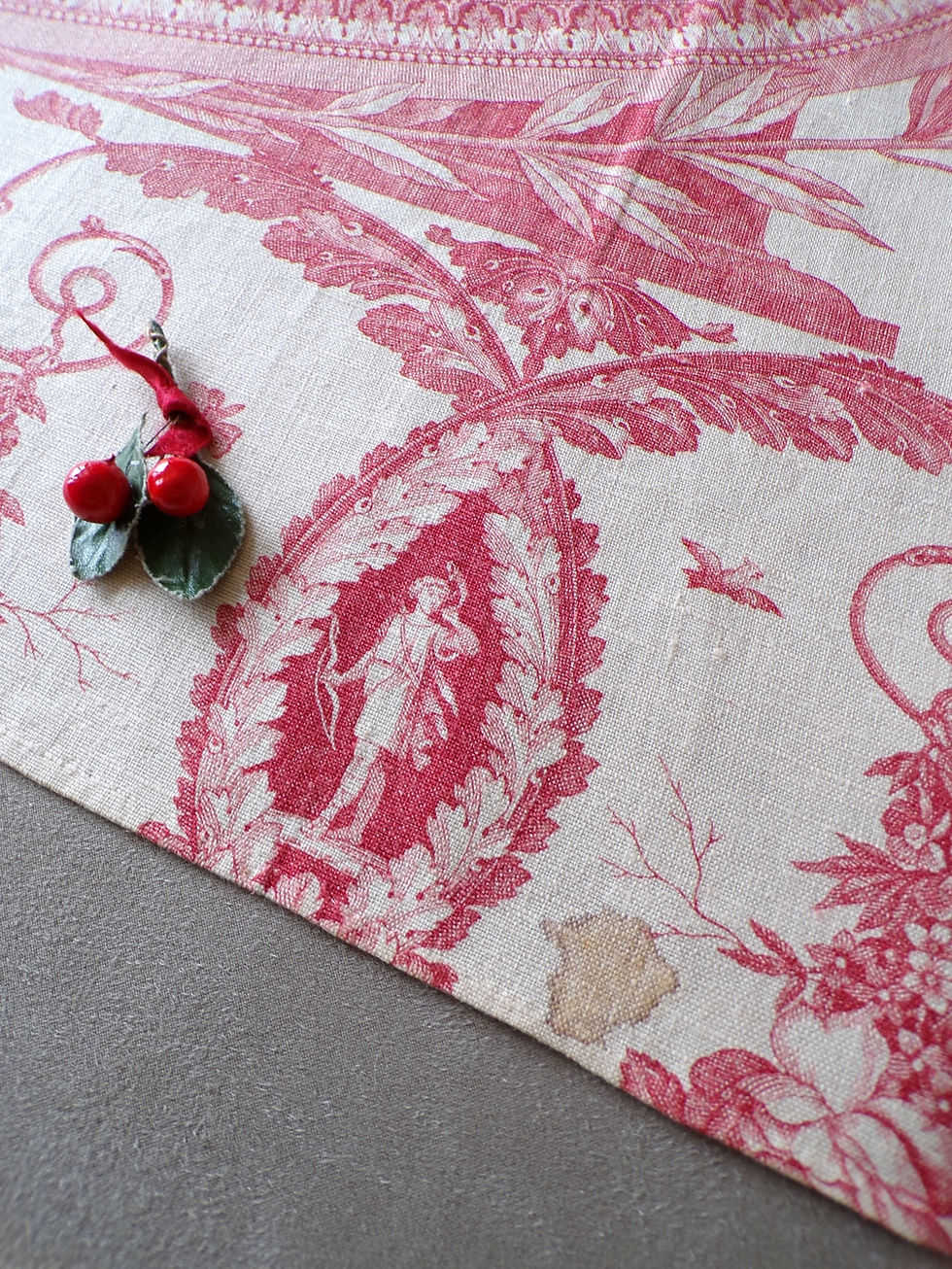 Miniature : Toile de Jouy en Lin