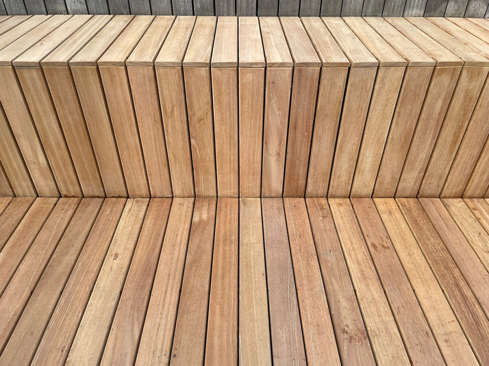 Bilau hardwood decking bench close up dry.JPEG