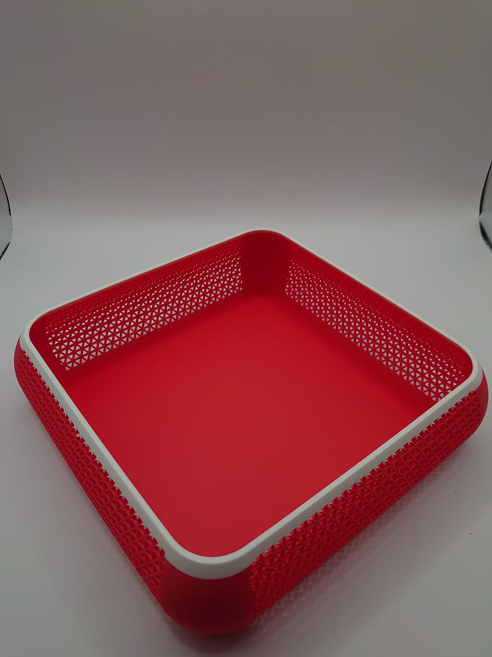 Miniature : Vide-poches Design "Maillage" – Rouge & Blanc