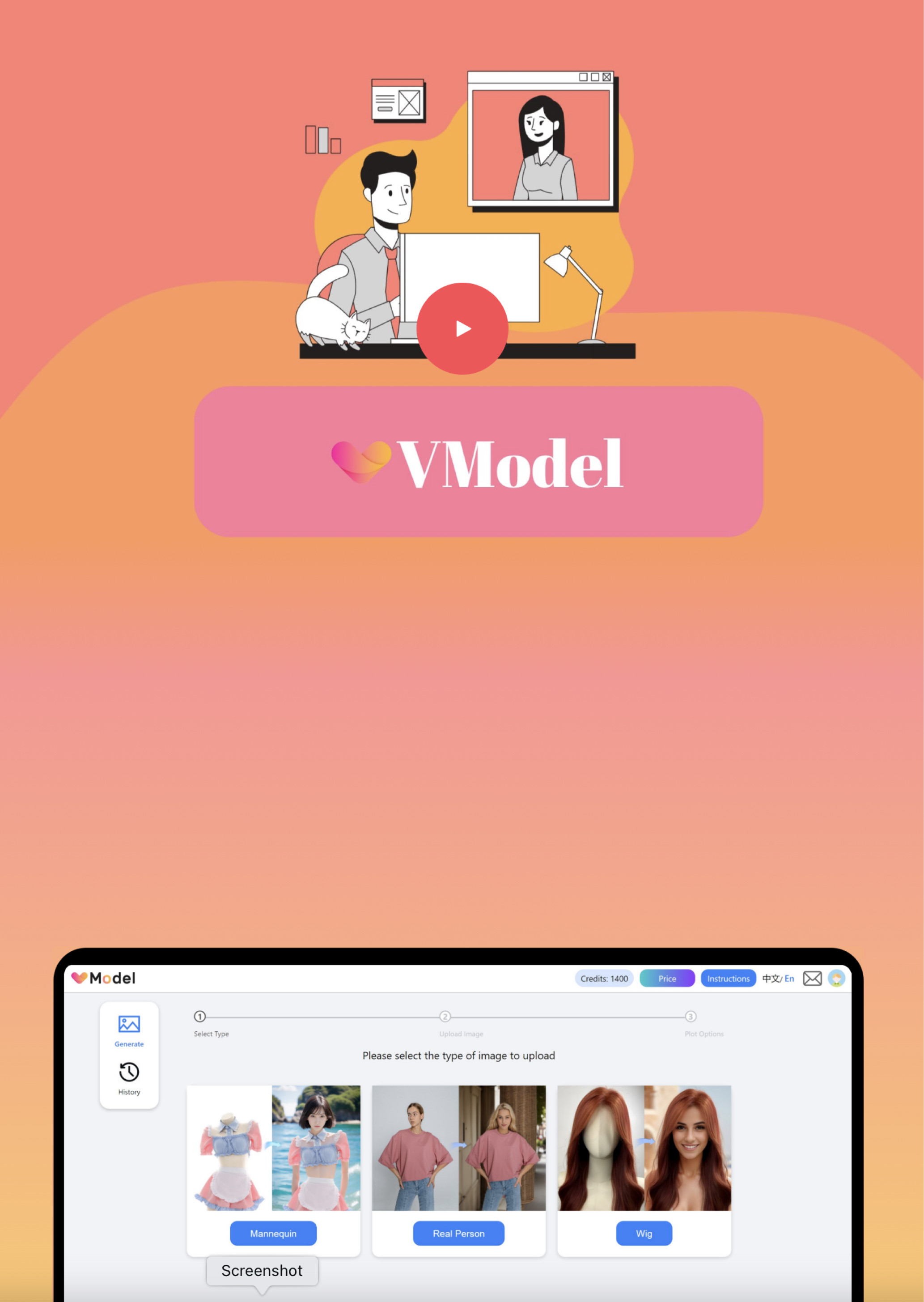 Virtual Model Generator Vmodel ai tool for Design