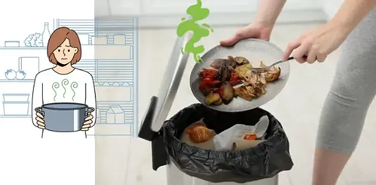 キッチンの生ゴミを捨てる