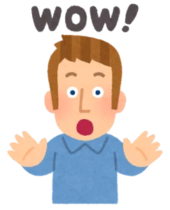 びっくりする外国人のイラスト