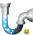 トラップが油で詰まっている
