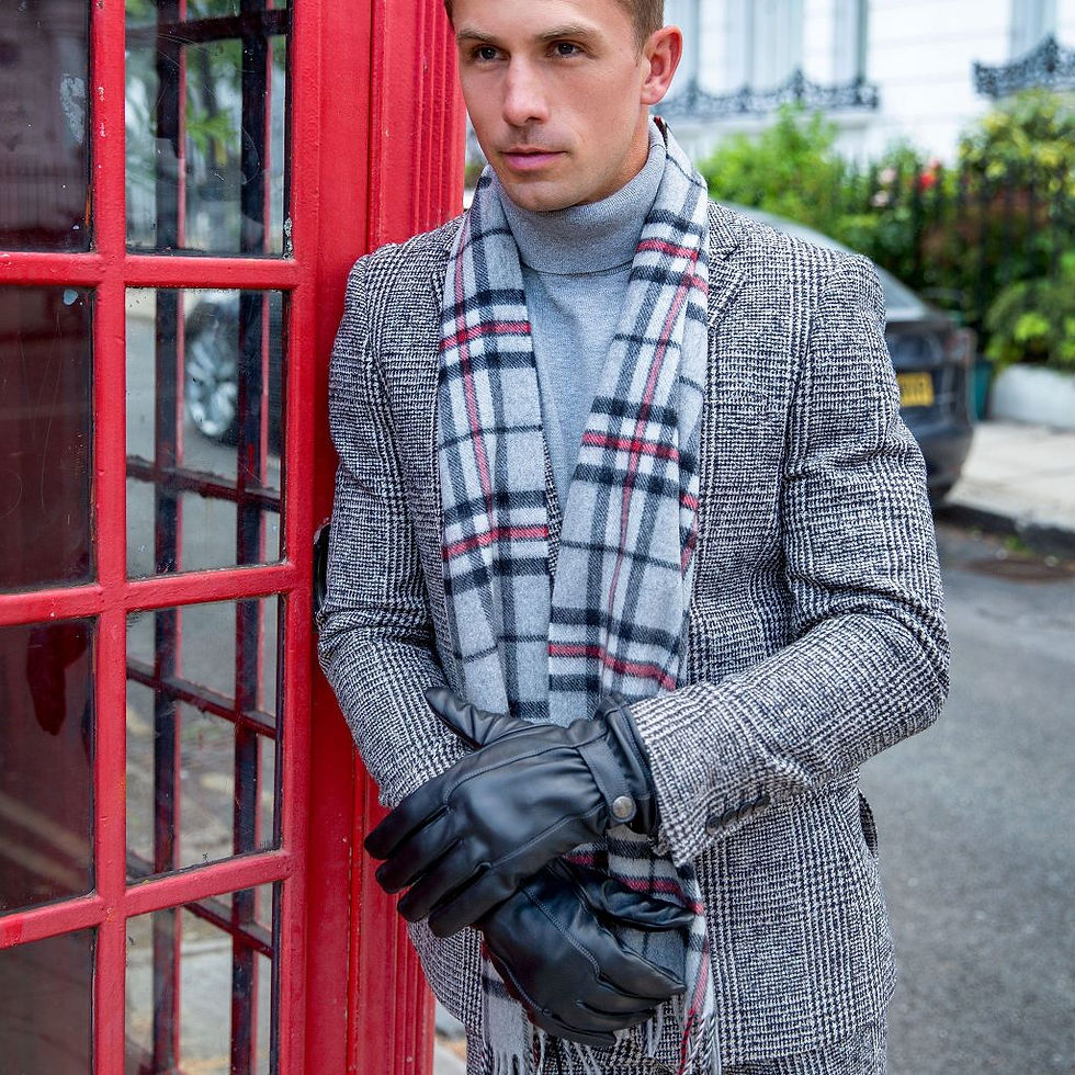Indexkép: Dents - Haworth Men's  Lined Leather Gloves in Black