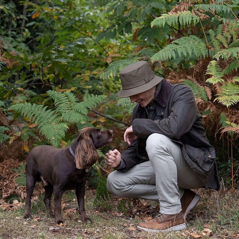 Miniatura: Heather Nairn Waterproof British Cotton Bucket Hat in Moss