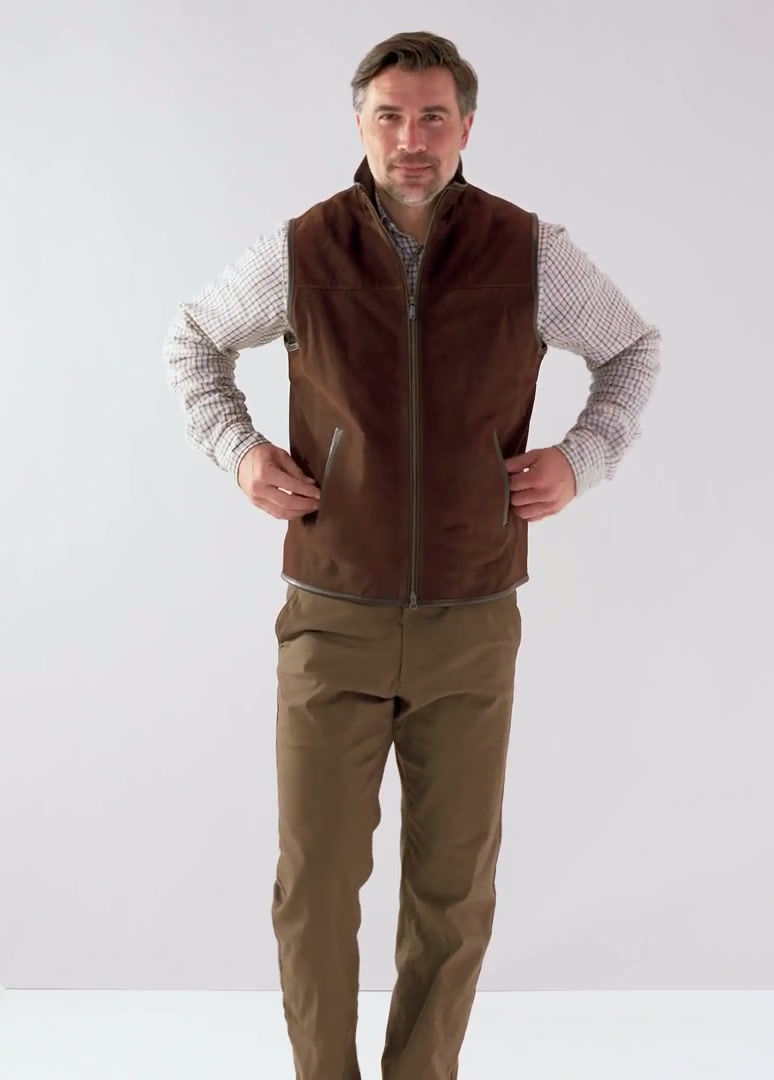 Miniatura: Dubarry Dunhill Leather Gilet in Walnut