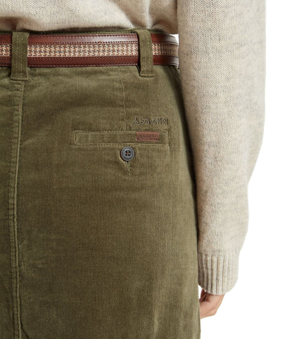 Miniature : Schoffel Sage Cord Women's Skirt in Dark Sage