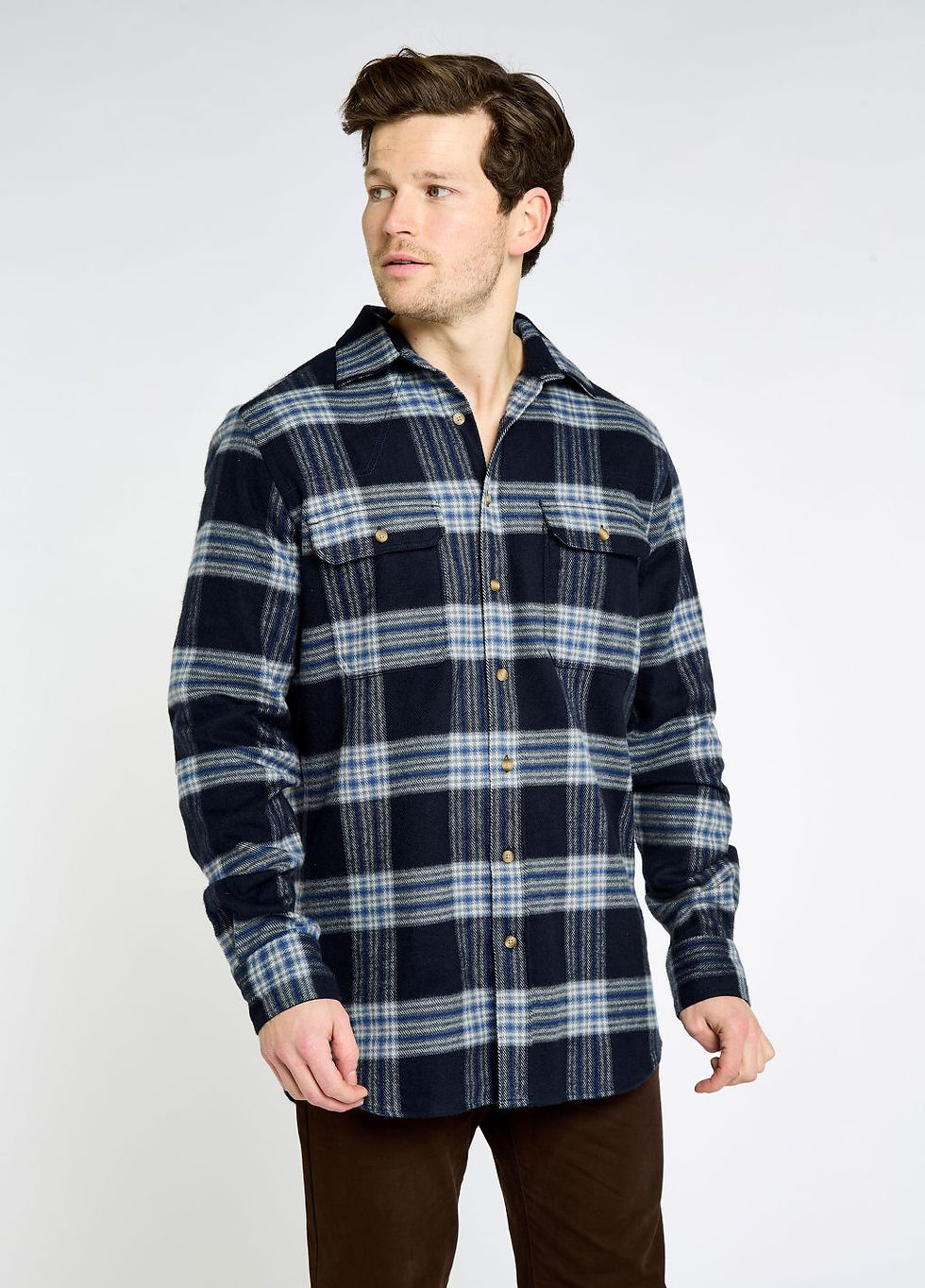 Thumbnail: Dubarry Townley Men’s hunting check shirt - Indigo