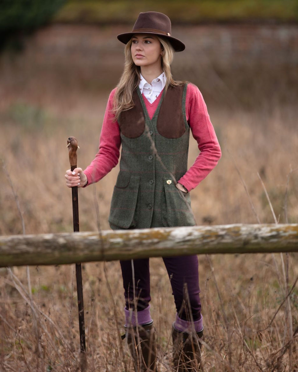 Thumbnail: Alan Paine Combrook Ladies Tweed Shooting Gilet
