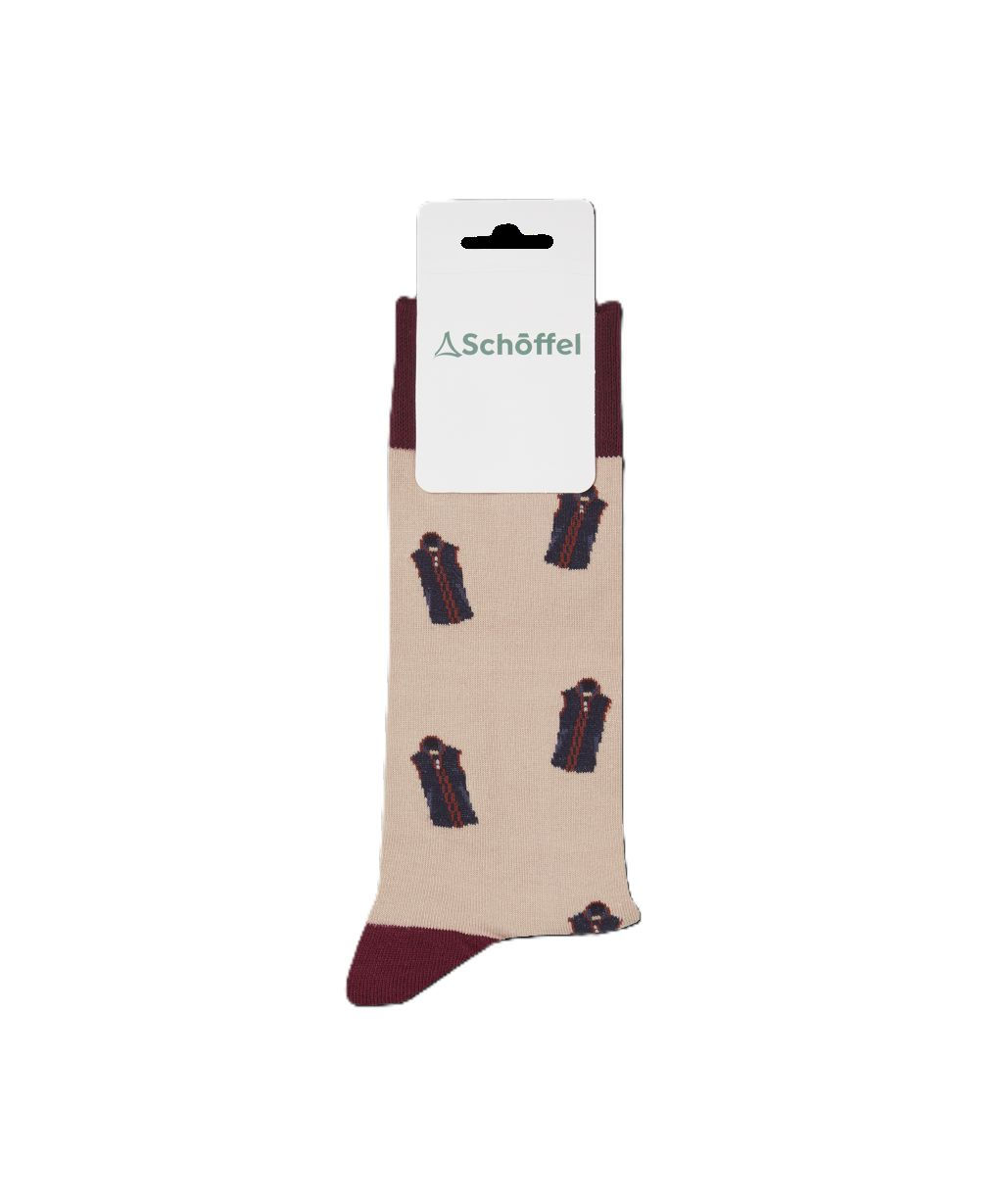 Schoffel Men's Single Cotton Socks - Stone Oakham
