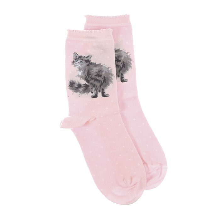 Wrendale Designs 'Glamour Puss' Women's Cat Bamboo Socks