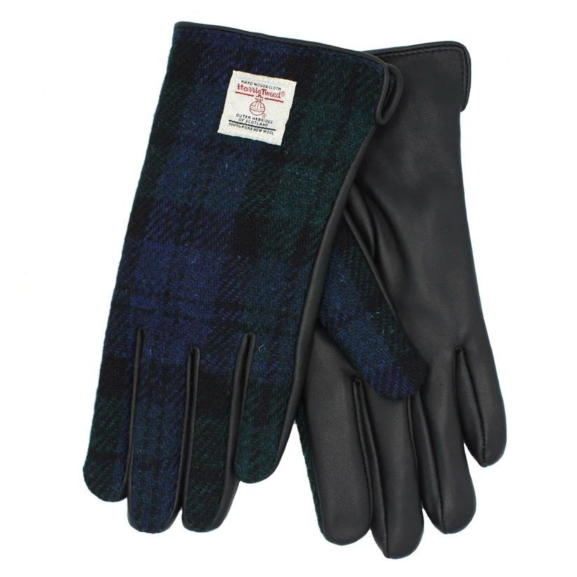Heather Skye Harris Tweed And Leather Women's Gloves