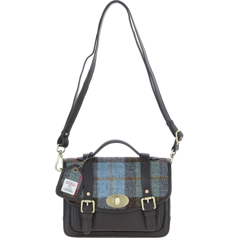 Ashwood Leather x Harris Tweed Medium Satchel