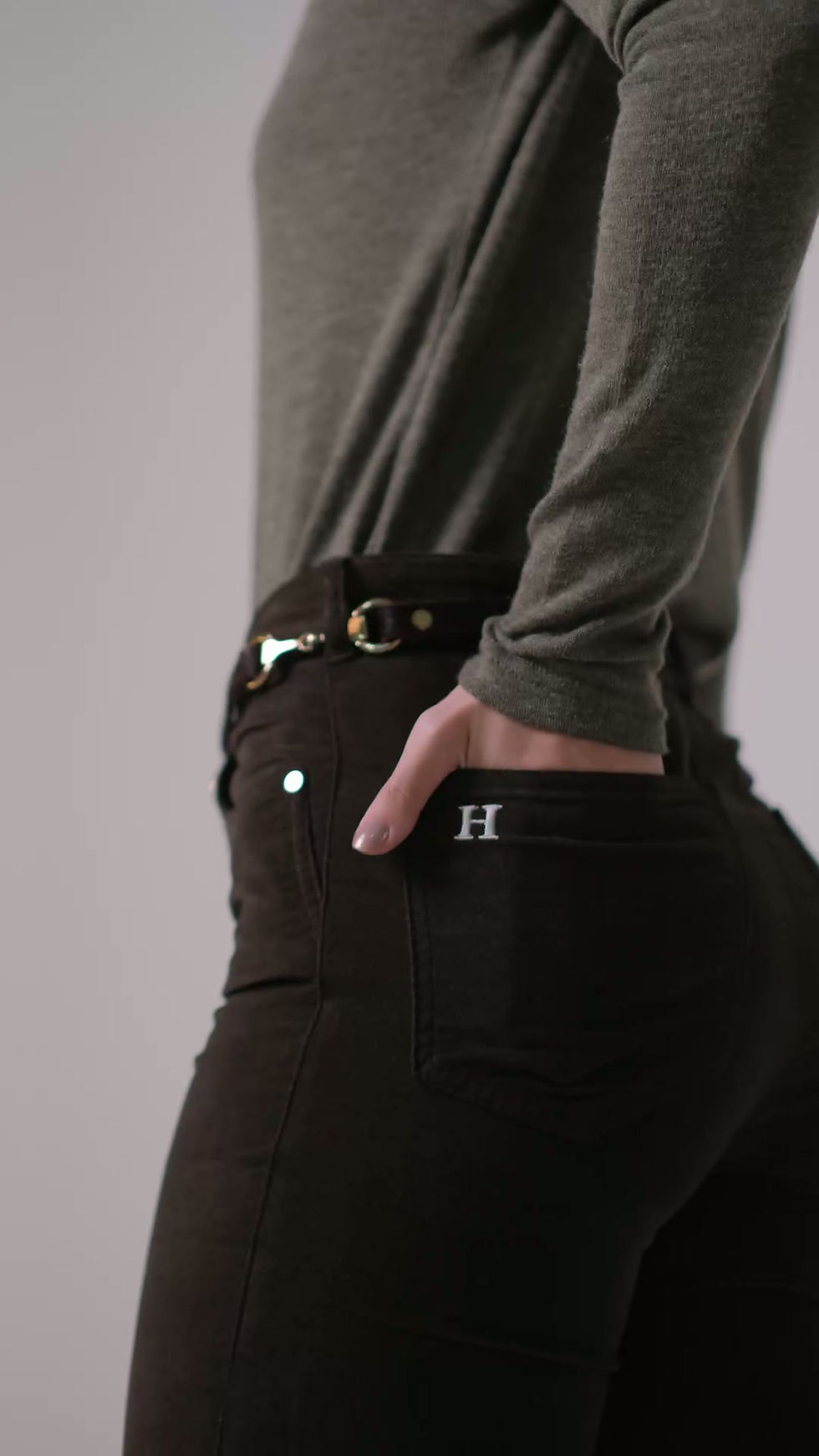 Thumbnail: Hartwell ALEXIS Olive Pheasants Jersey Top