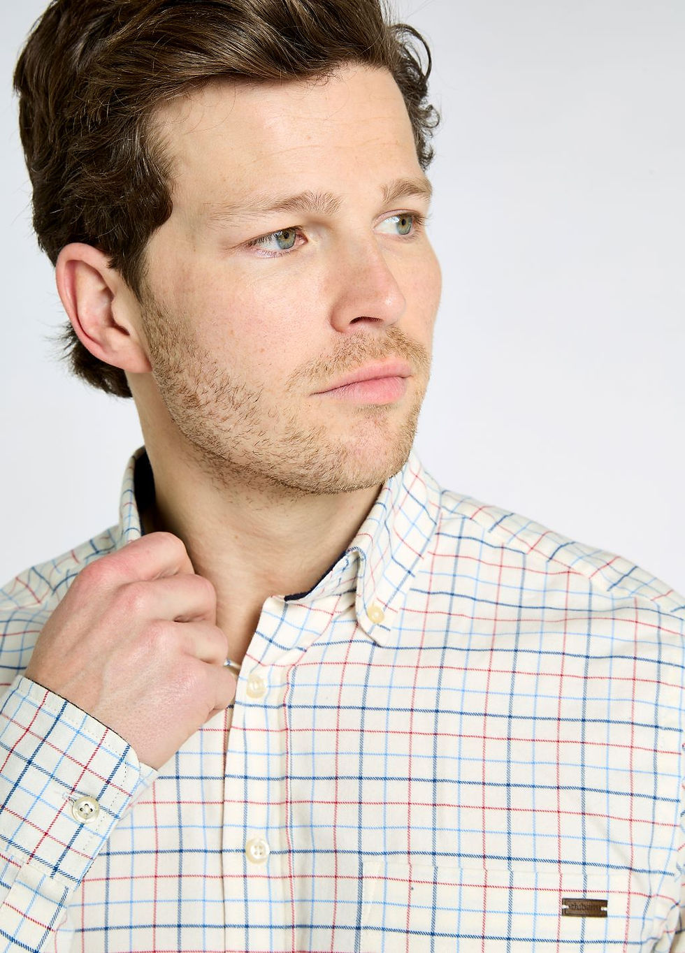 Miniatura: Dubarry Drumcar Men’s Tattersall Check Shirt - Indigo