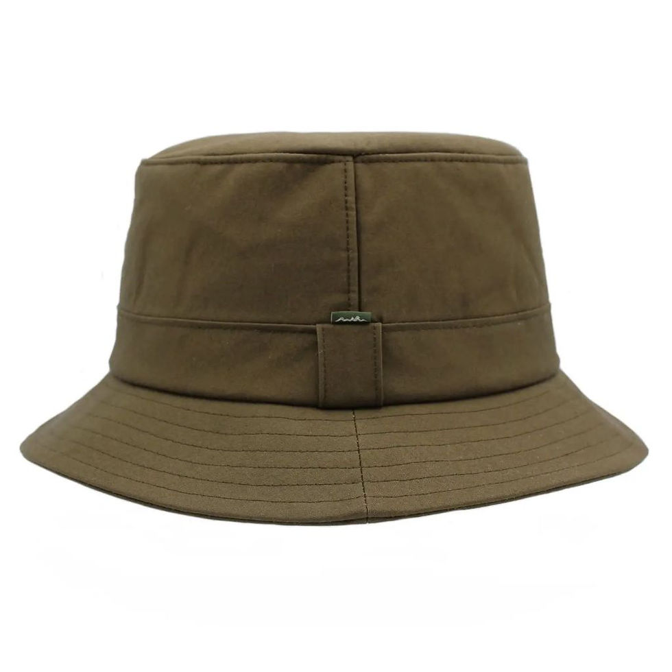 Miniatura: Heather Nairn Waterproof British Cotton Bucket Hat in Moss