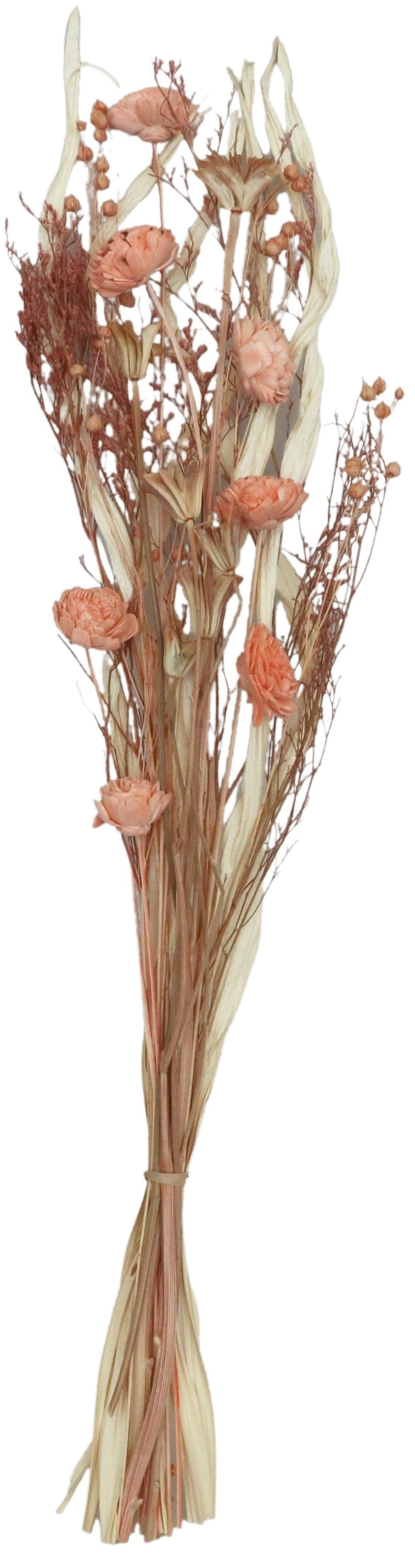 Dried Floral Bouquet Peach 60cm