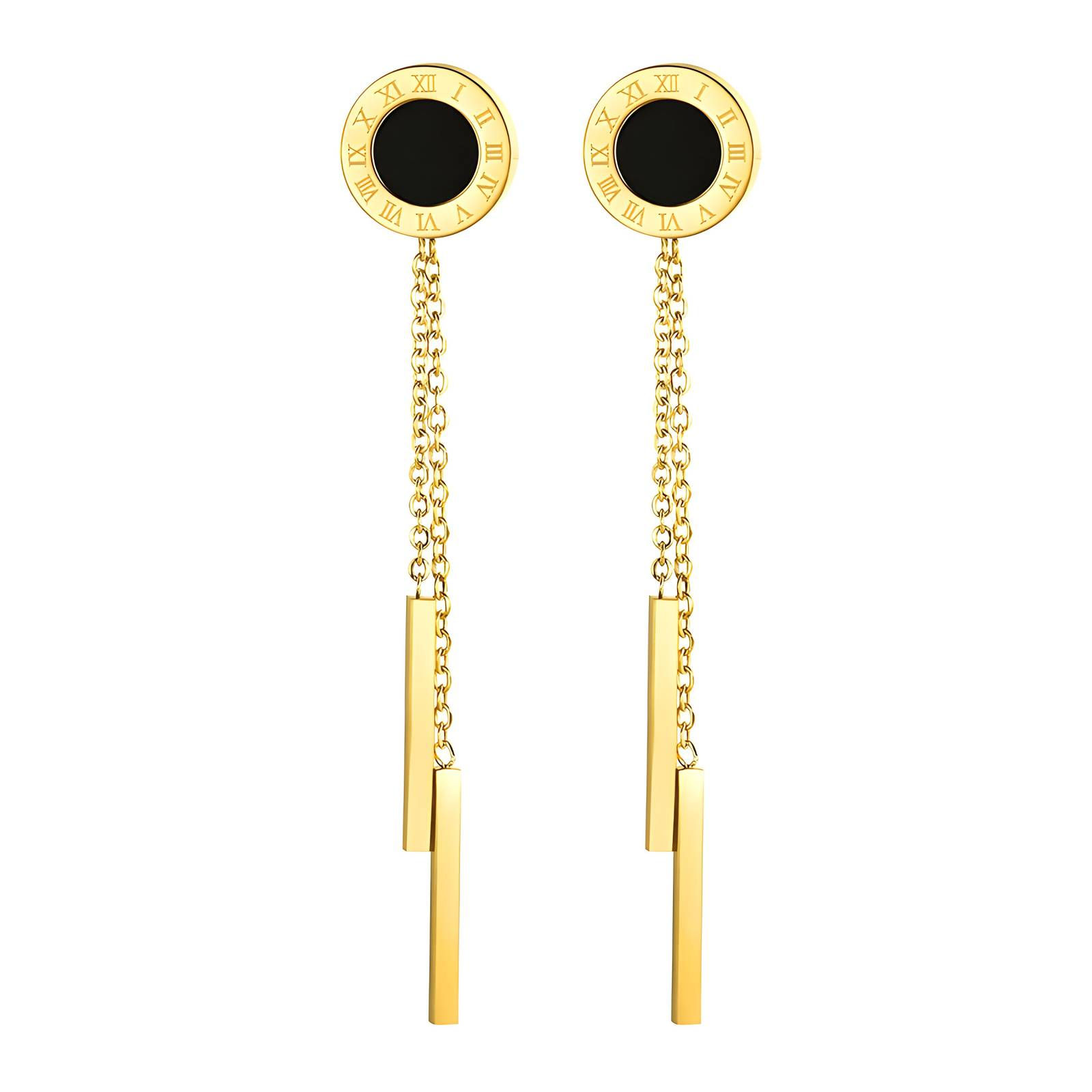 18K gold plated Stainless steel earrings, Intensity