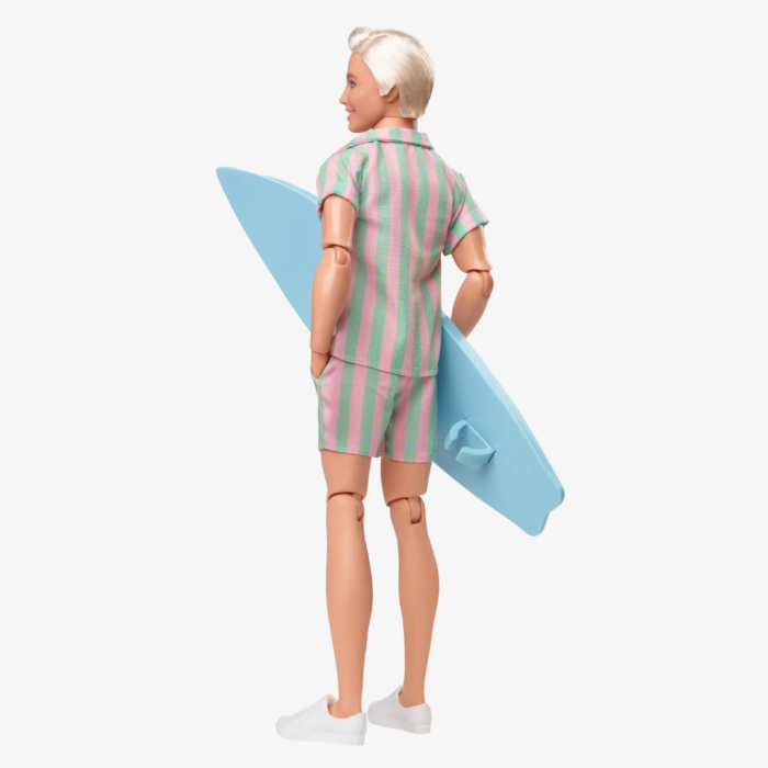 Thumbnail: Barbie The Movie Ken Doll In Pastel Stripes Beach Outfit