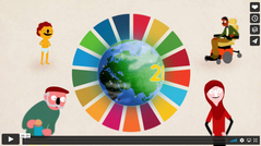 Malala introducing the World's Largest Lesson - Sustainable Development Goals. 