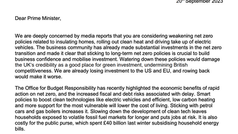 Open letter to UK Prime Minister - signed by 400 Businesses and NGOs - incl The Climate Coalition.