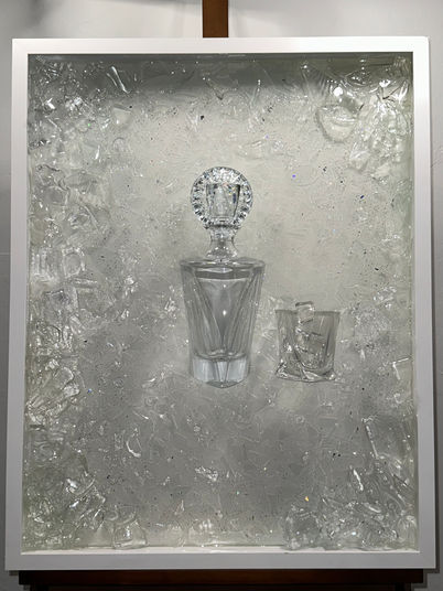King Cognac Bottle Sculpture