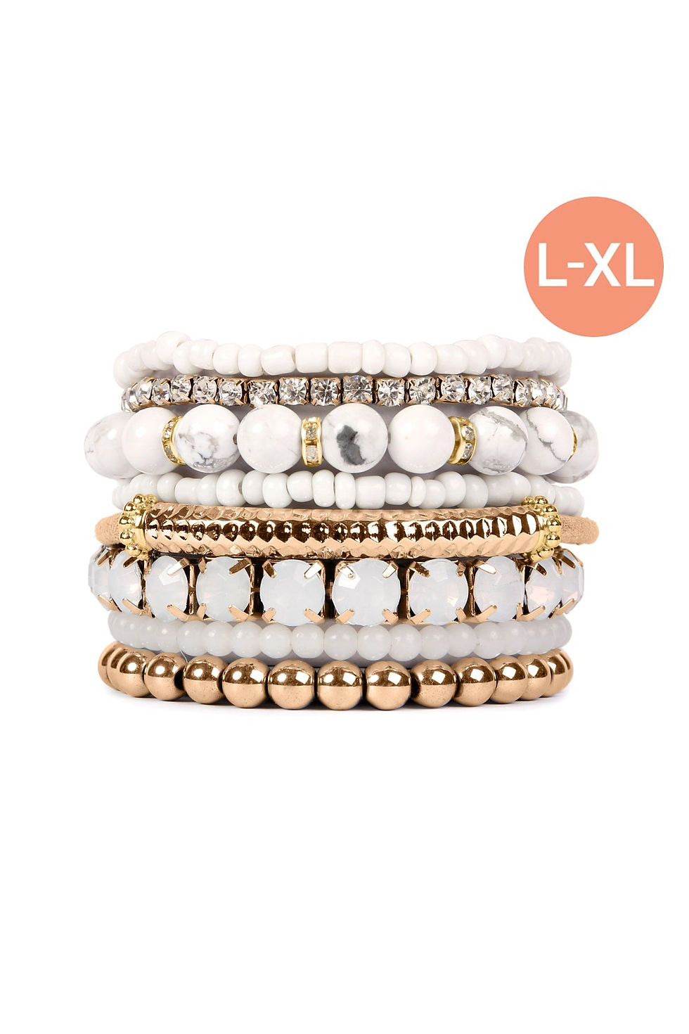 Thumbnail: Multiple Line Classy Stack Bracelet