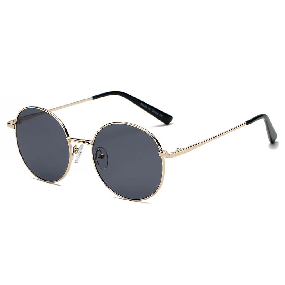 Thumbnail: GENEVA | Retro Vintage Metal Round Oval Circle Sunglasses