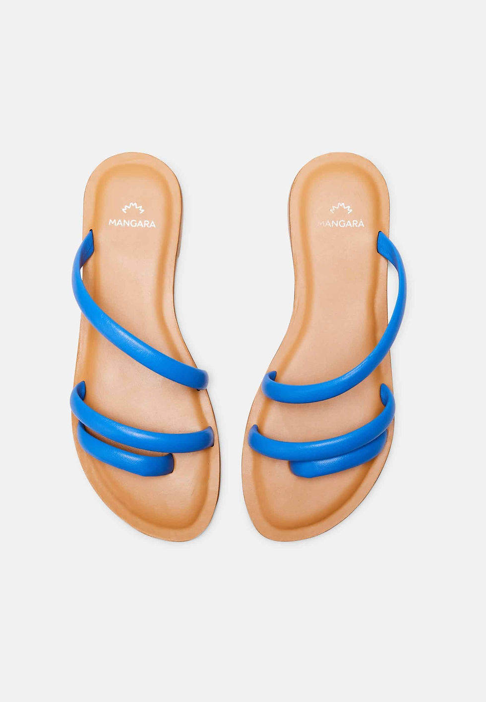 Thumbnail: Leather Flat Sandals – Women’s Minimalist Three-Strap Slides