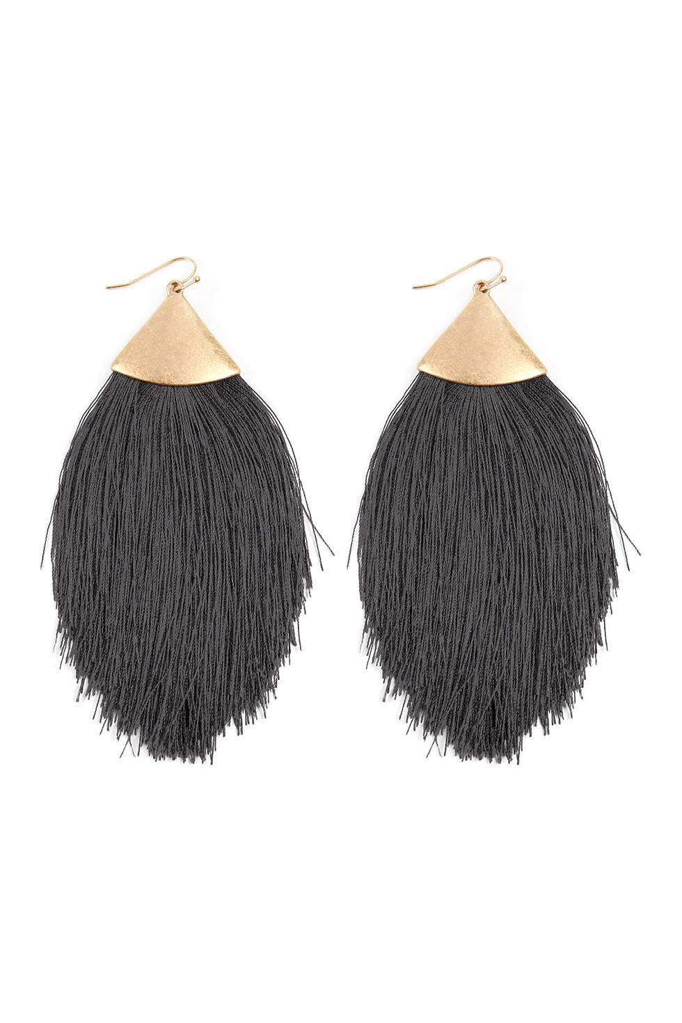 Thumbnail: Oversized Tassel Drop Earrings