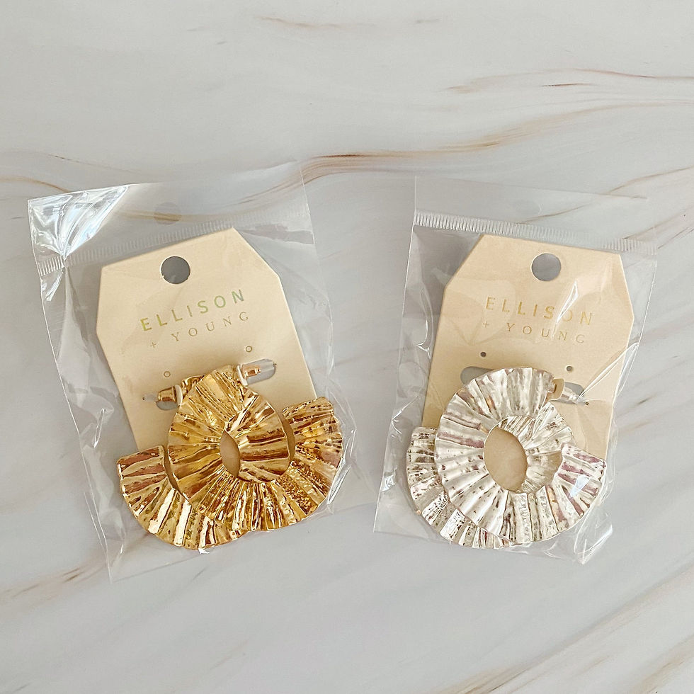 Thumbnail: Crinkled Art Hoop Earrings
