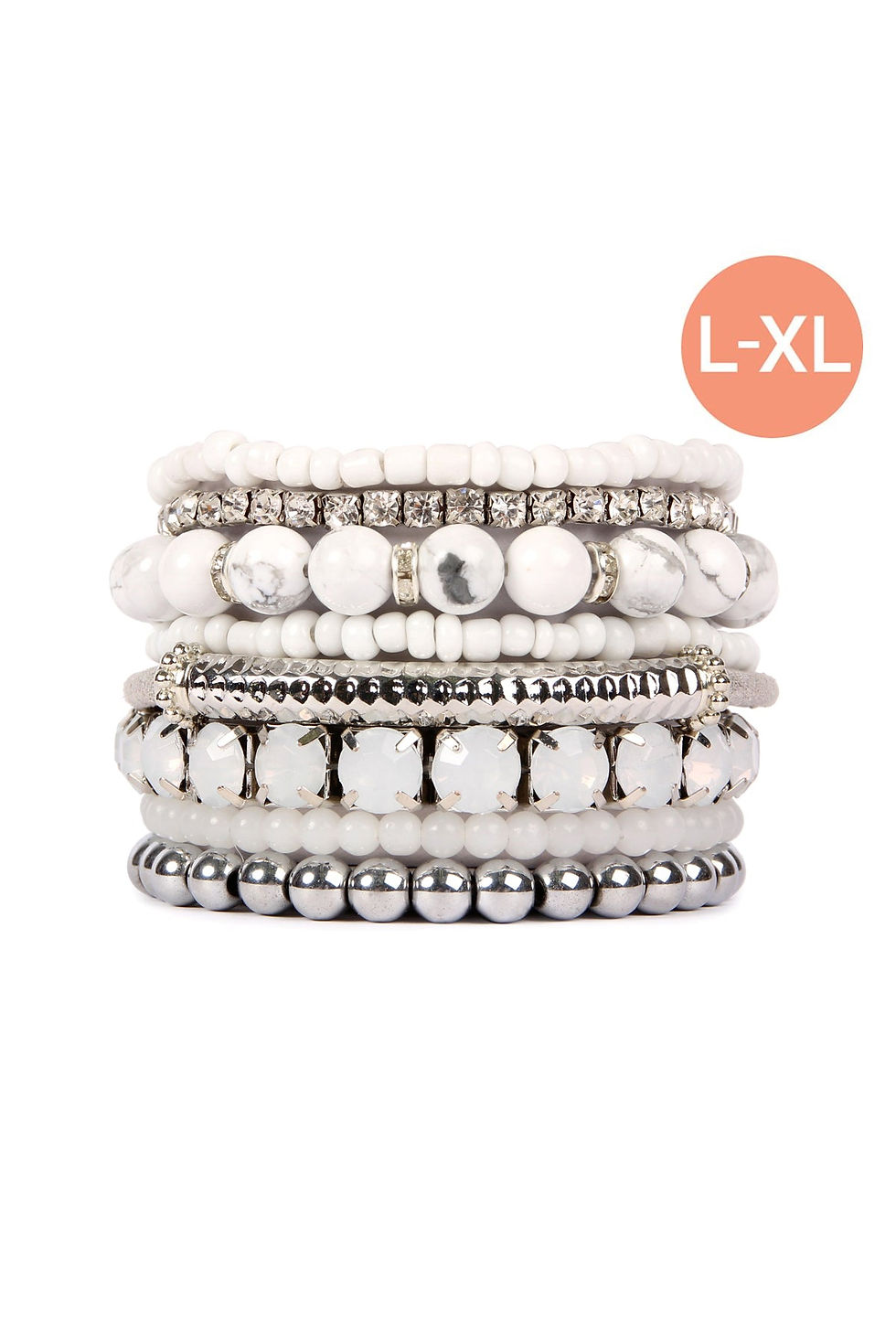 Thumbnail: Multiple Line Classy Stack Bracelet