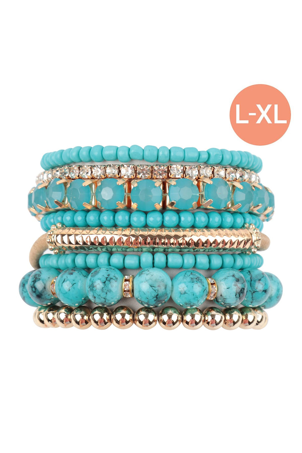 Thumbnail: Multiple Line Classy Stack Bracelet