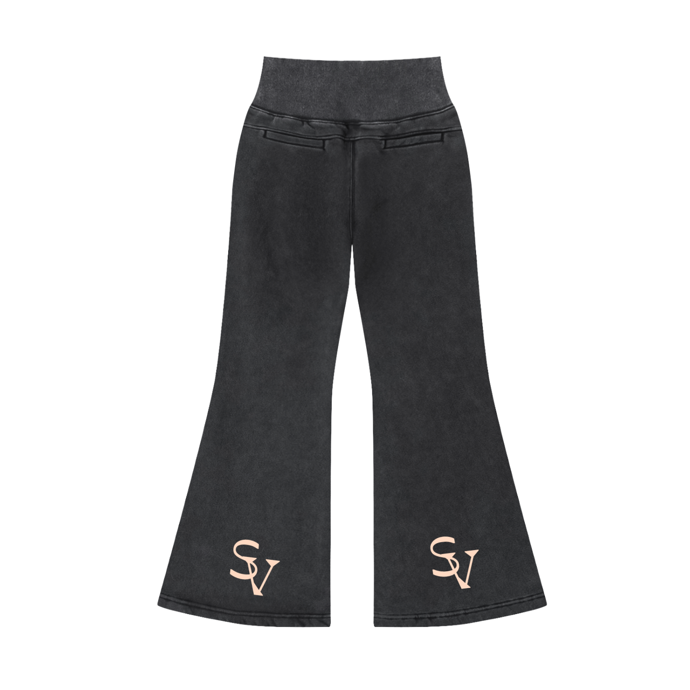 Vintage Washed Flared Fleece Pants