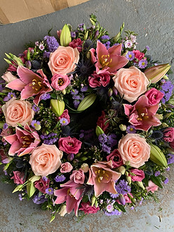 Pink Flower Wreath
