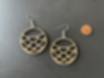 Paire de boucles d'oreilles en bois "Ecailles"