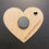 Miniature : Magnet en bois en forme de cœur avec prénoms