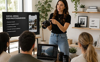 AI generated image of a photgraphy class